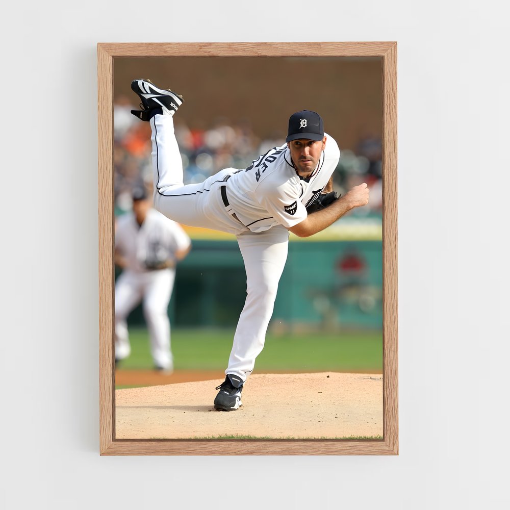 Poster Le Lancer de Verlander – affiche Baseball (vue 4)